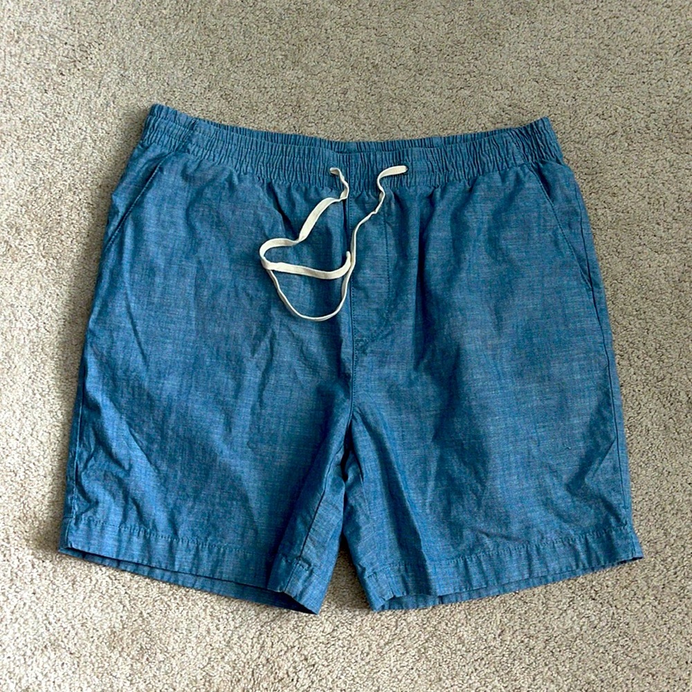 EGC Nautica men’s elastic waist cotton shorts w/ functional pockets & drawstring